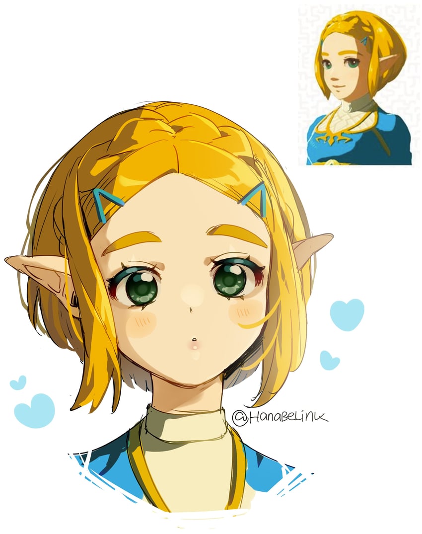 princess zelda (the legend of zelda and 1 more) drawn by hanaberin