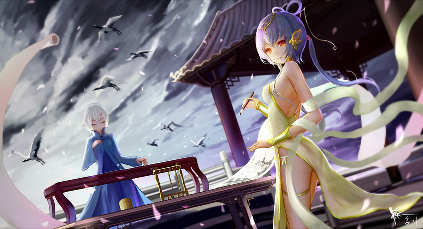 luo tianyi and yanhe (vocaloid and 1 more) drawn by wangchuan_de_quanyan