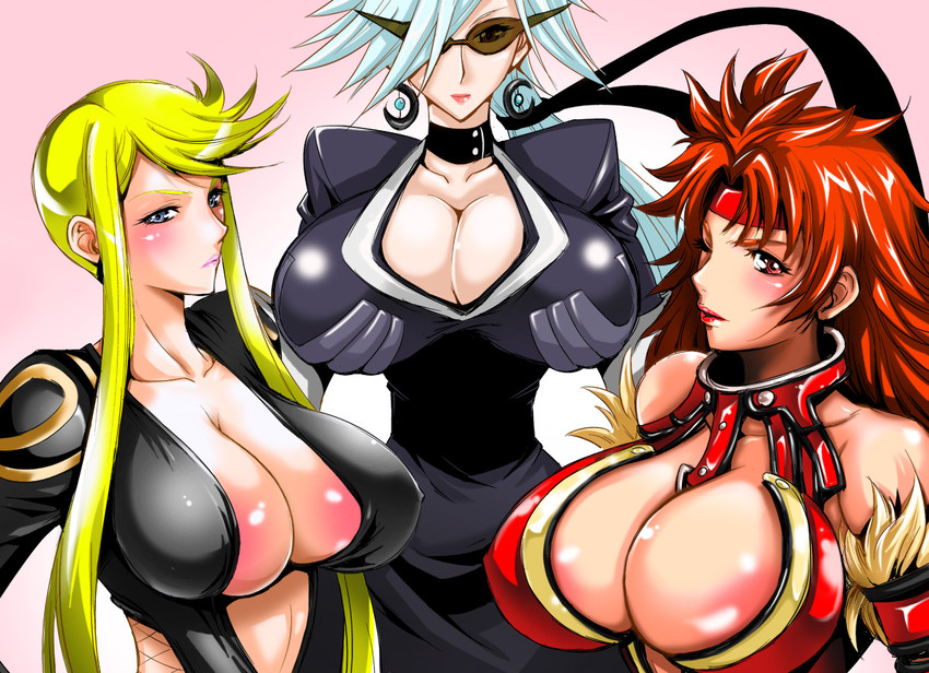 risty, kasuga, wilderness bandit risty, and haruka gracia (queen's blade and 2 more) drawn by musashino_sekai