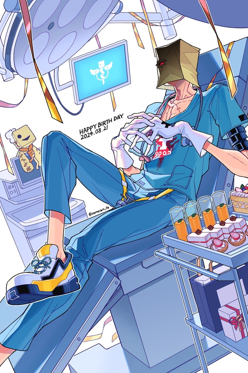 faust (guilty gear and 1 more) drawn by samecan_fa