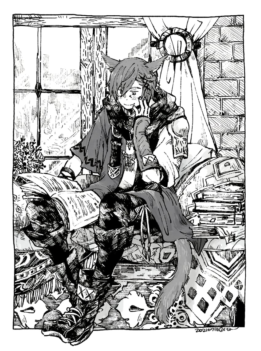 g'raha tia (final fantasy and 1 more) drawn by itowo_(itowc)