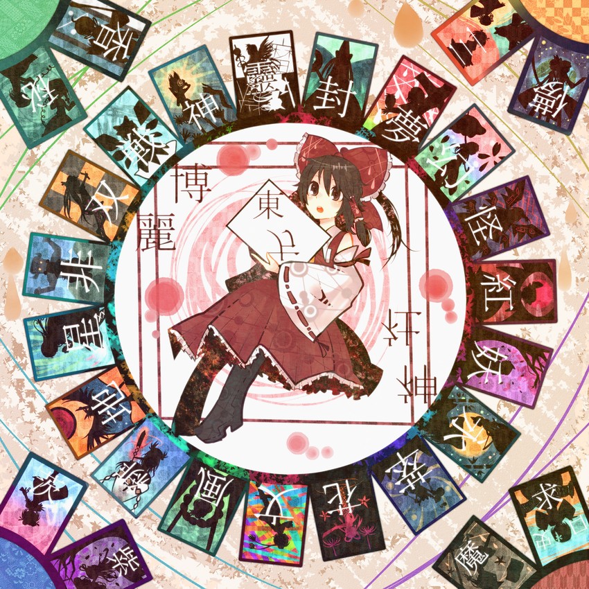 hakurei reimu, kirisame marisa, remilia scarlet, cirno, yakumo yukari, and 30 more (touhou and 25 more) drawn by itomugi-kun