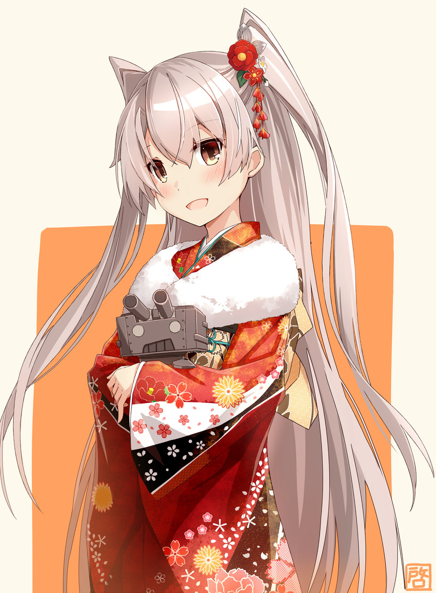 amatsukaze and rensouhou-kun (kantai collection) drawn by takanashi_kei_(hitsujikan)
