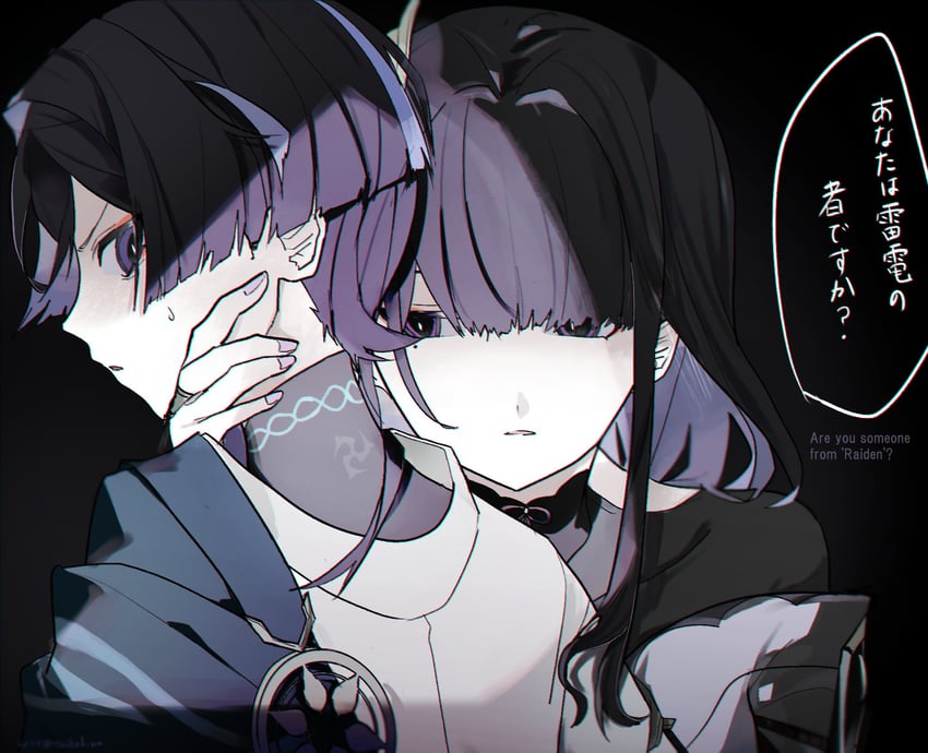 raiden shogun, scaramouche, and wanderer (genshin impact) drawn by tsuibakiwa