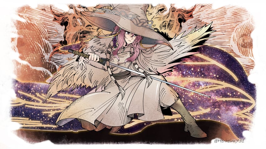 tarnished and elden beast (original and 1 more) drawn by herheim