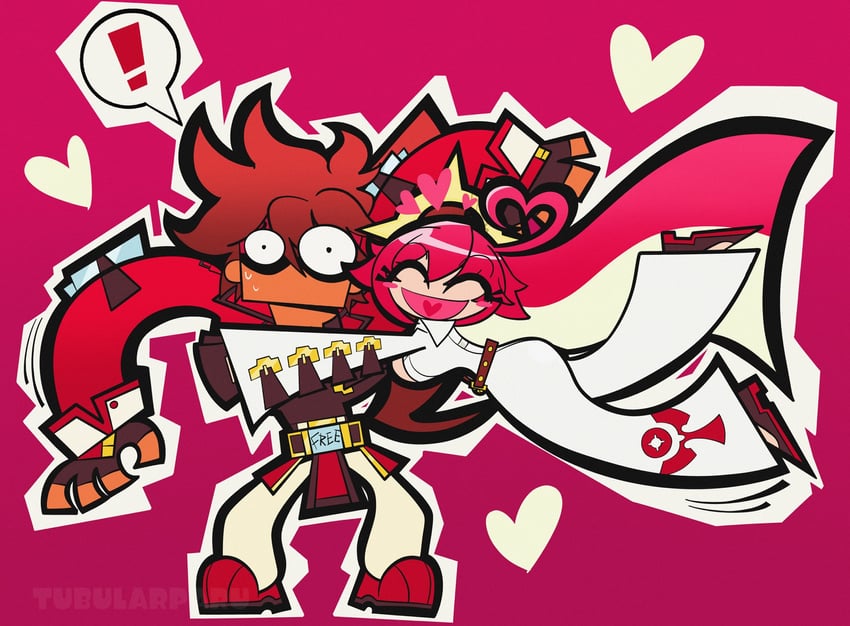 jack-o' valentine and sol badguy (guilty gear and 1 more) drawn by tubularparu