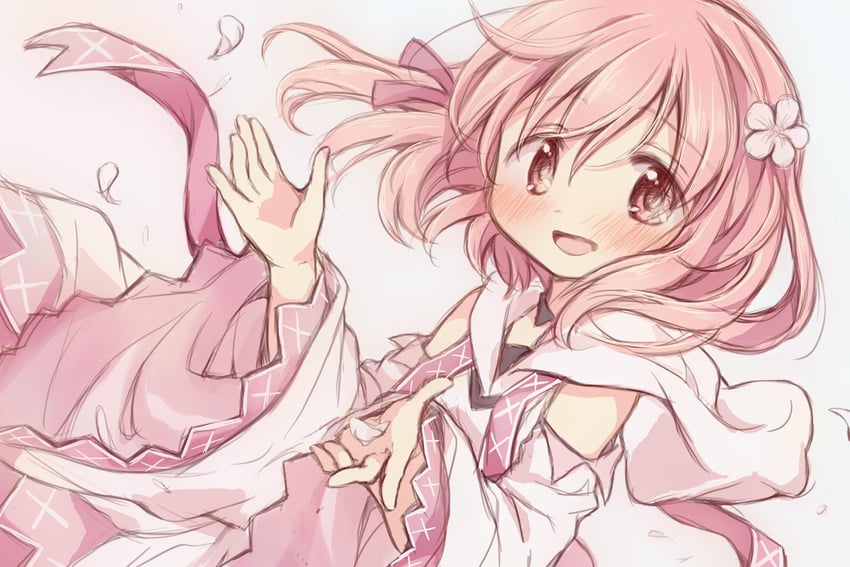 kaname madoka and isuzu ren (mahou shoujo madoka magica and 1 more) drawn by hitode
