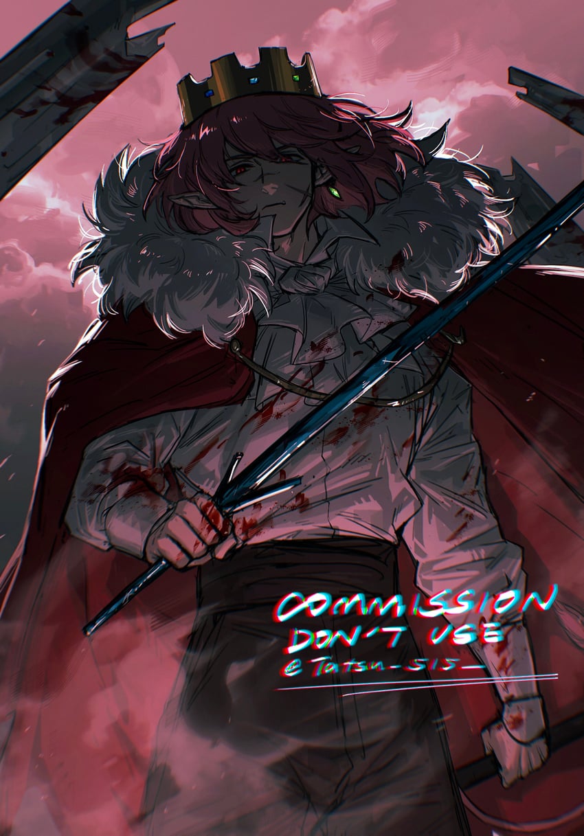 technoblade (minecraft youtube and 1 more) drawn by sakamoto_tatsuko