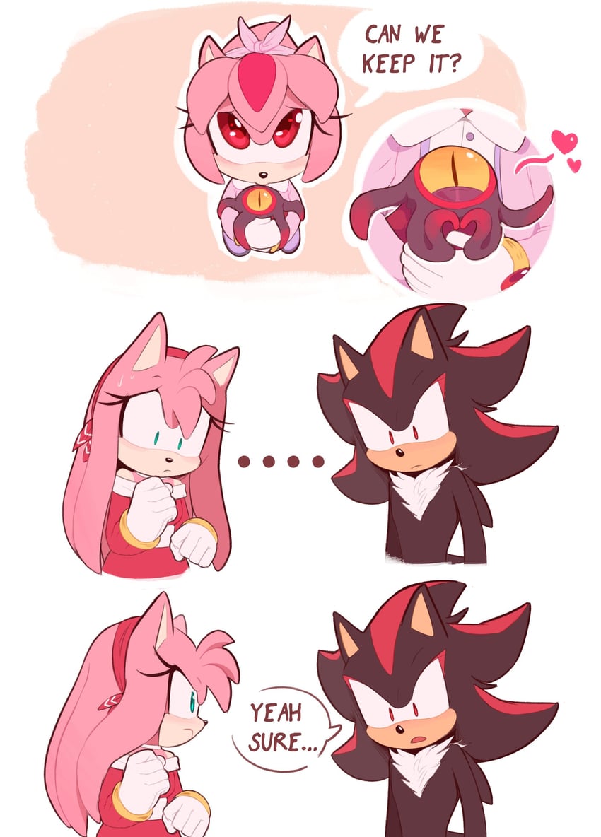shadow the hedgehog, amy rose, doom's eye, and maria the hedgehog (original and 1 more) drawn by toonsite