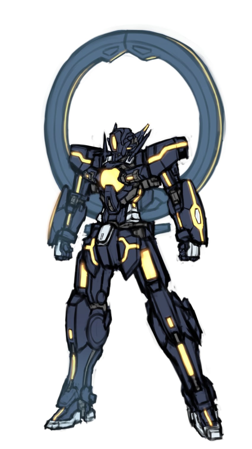 gundam stargazer and gundam astraea type-x finsternis (hololive and 5 more) drawn by pinguinkotak