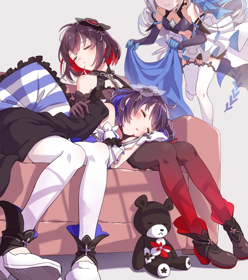 bronya zaychik, seele vollerei, and seele (honkai and 1 more) drawn by nasubi_(1ra1ri1ko2cho1mi2na)