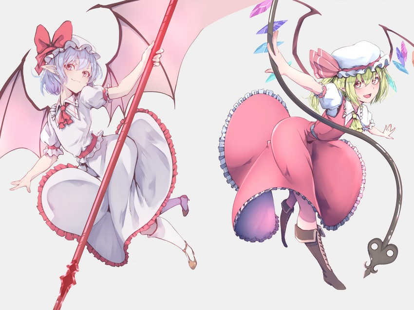 remilia scarlet and flandre scarlet (touhou) drawn by danboru_(jdanboru1182)