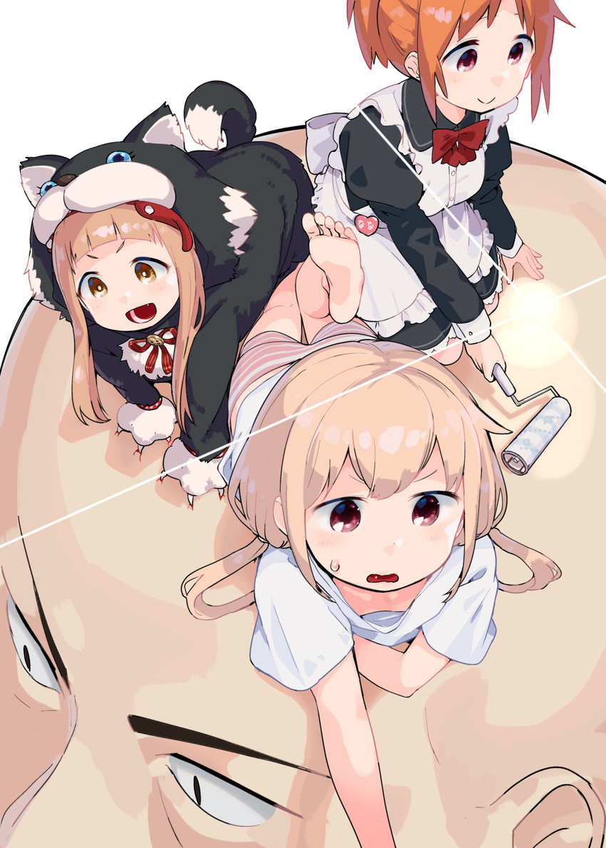 producer, futaba anzu, ichihara nina, and abe nana (idolmaster and 1 more) drawn by mizu_asato