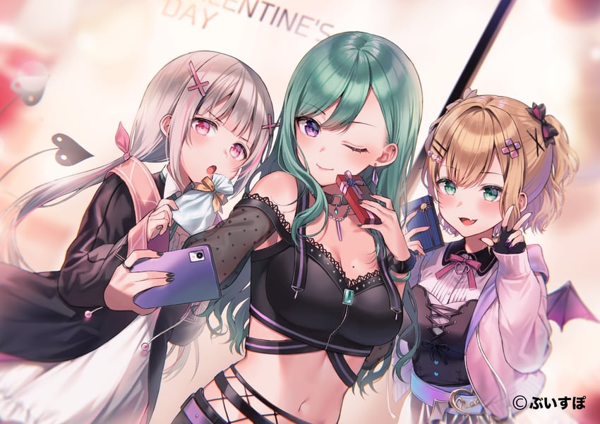 yakumo beni, kurumi noah, and asumi sena (vspo! and 2 more) drawn by midorikawa_you