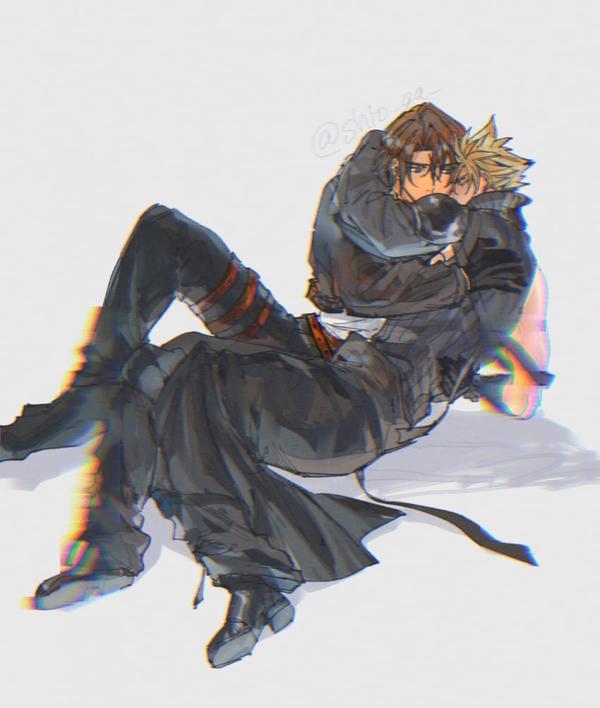 cloud strife and squall leonhart (final fantasy and 3 more) drawn by shio_ga