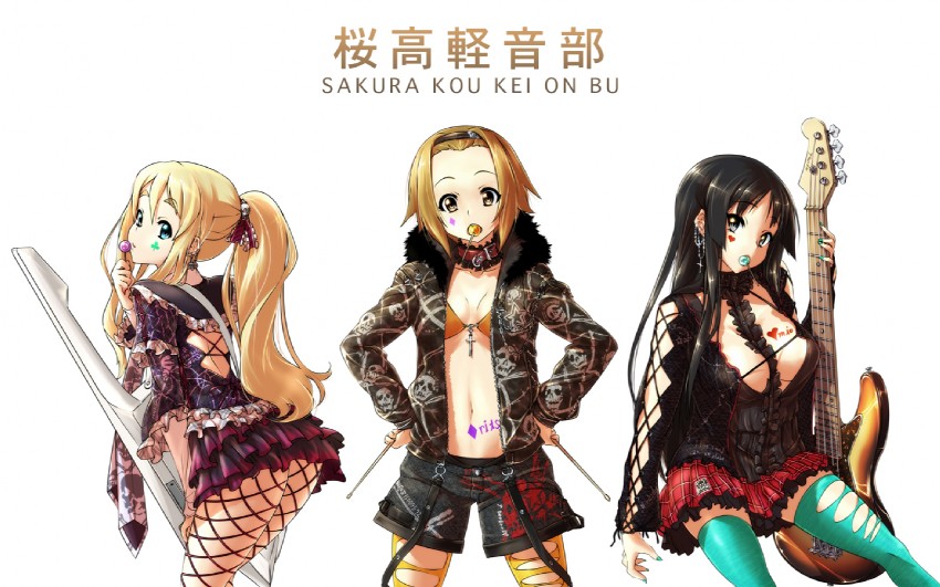 akiyama mio, tainaka ritsu, and kotobuki tsumugi (k-on!) drawn by nekomamire