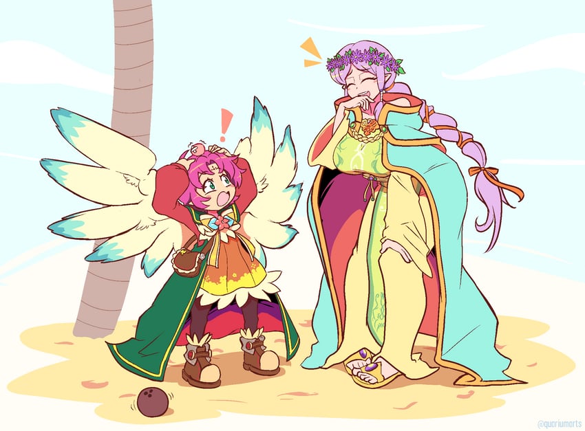 fae and idunn (fire emblem and 2 more) drawn by quarium