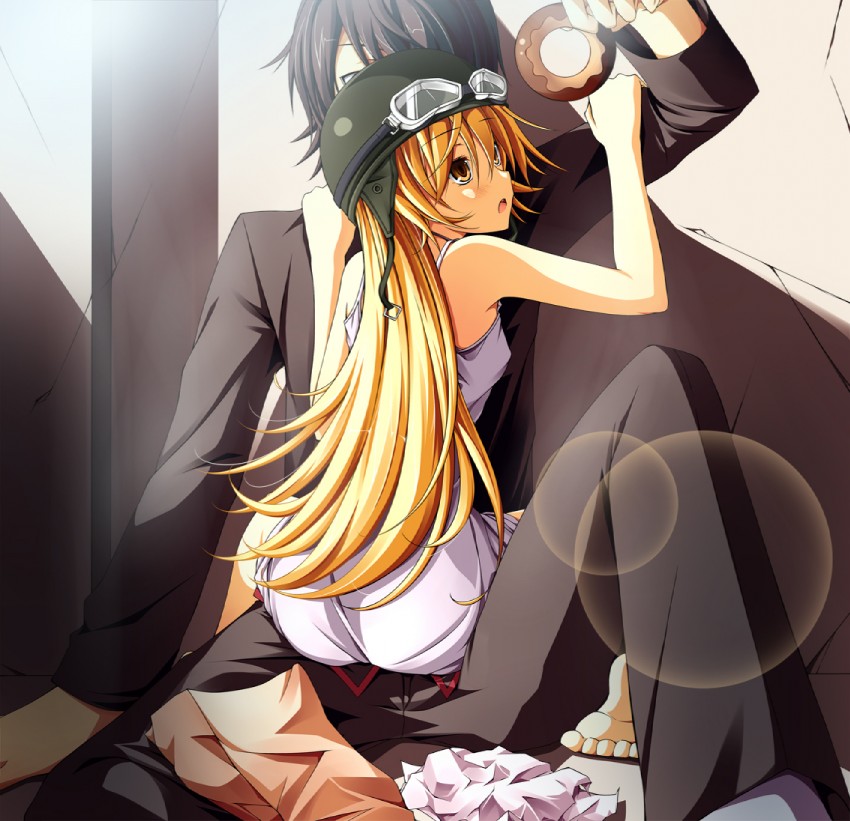 oshino shinobu and araragi koyomi (monogatari and 1 more) drawn by nekoro