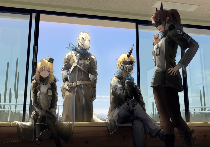 yato, durin, noir corne, and rangers (arknights) drawn by welt_(kinsei_koutenkyoku)