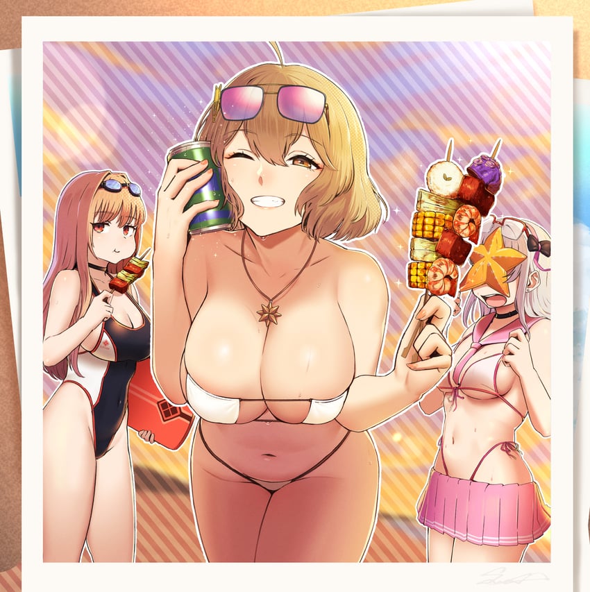 anis, rapi, and neon (goddess of victory: nikke) drawn by sawasa