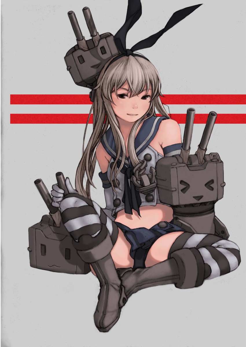 shimakaze and rensouhou-chan (kantai collection) drawn by do_(artist)