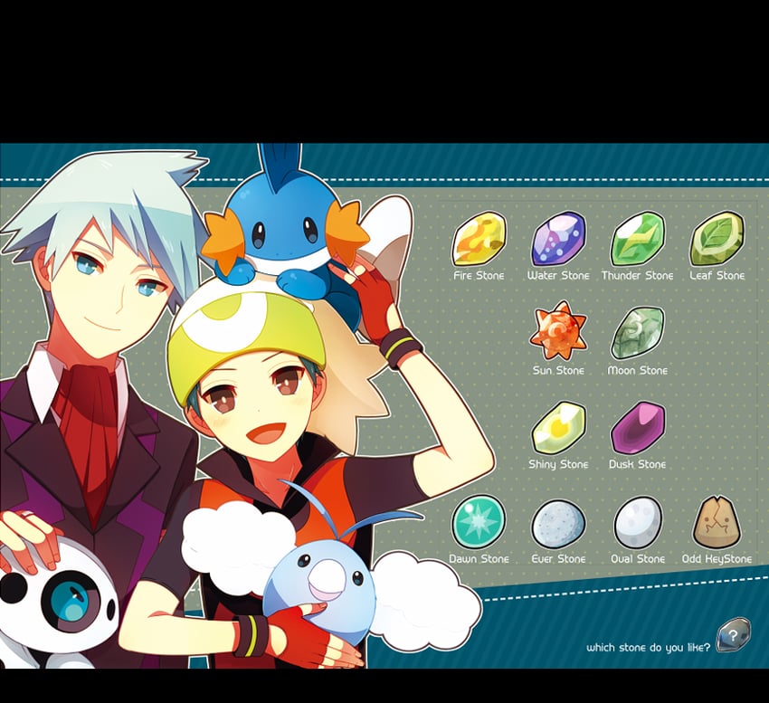 brendan, mudkip, steven stone, swablu, and aron (pokemon and 1 more) drawn by himari_g_(sr)