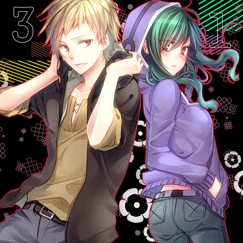 kido tsubomi and kano shuuya (kagerou project) drawn by yamika