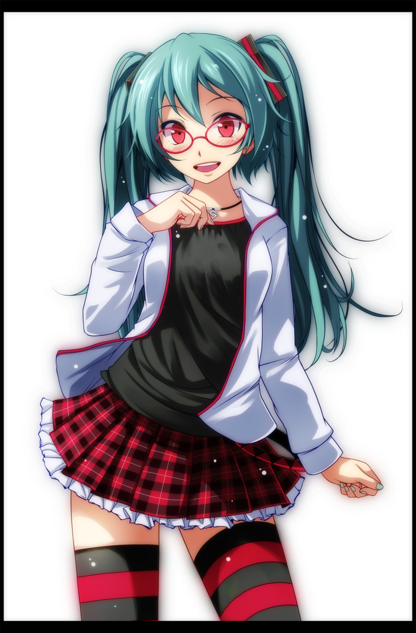 hatsune miku (vocaloid and 1 more) drawn by tsukishiro_saika