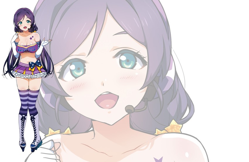 tojo nozomi (love live! and 2 more) drawn by ootomo_takuji