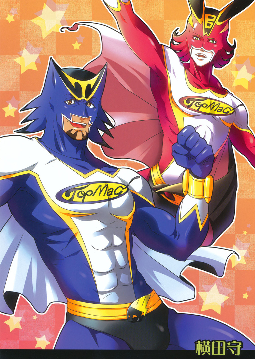 barnaby brooks jr., kaburagi t. kotetsu, and wild tiger (tiger & bunny) drawn by yokota_mamoru