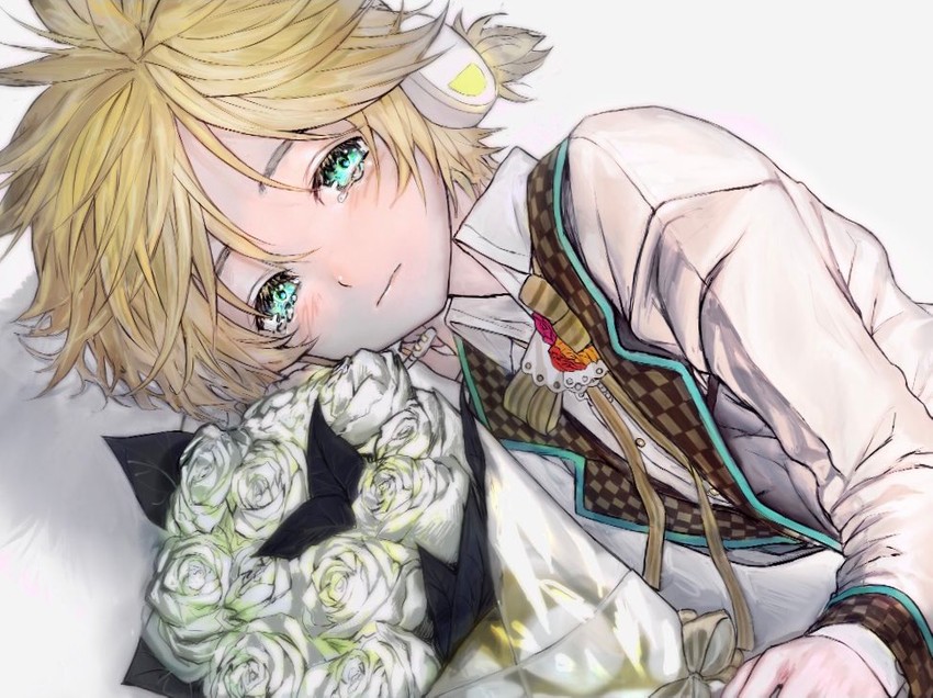 kagamine len (vocaloid and 1 more) drawn by korpokkur_kne