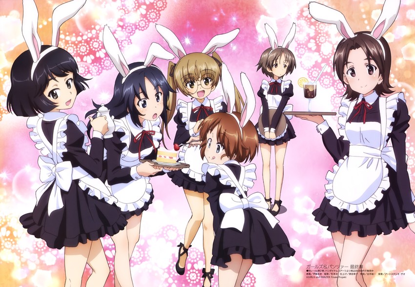 sawa azusa, utsugi yuuki, yamagou ayumi, sakaguchi karina, oono aya, and 1 more (girls und panzer and 1 more) drawn by itou_takeshi