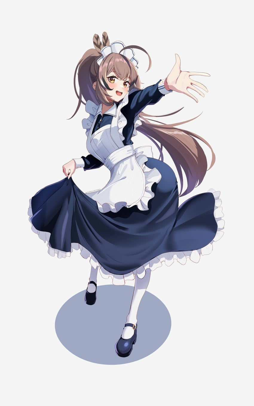 nanashi mumei (hololive and 1 more) drawn by alphaart