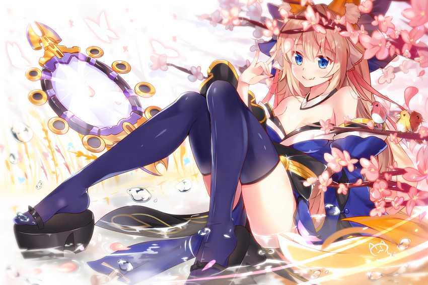 tamamo and tamamo no mae (fate and 1 more) drawn by nahaki