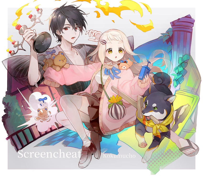 yumeoi kakeru, machita chima, gonzalez, and kuroi shiba (nijisanji) drawn by iv_4t