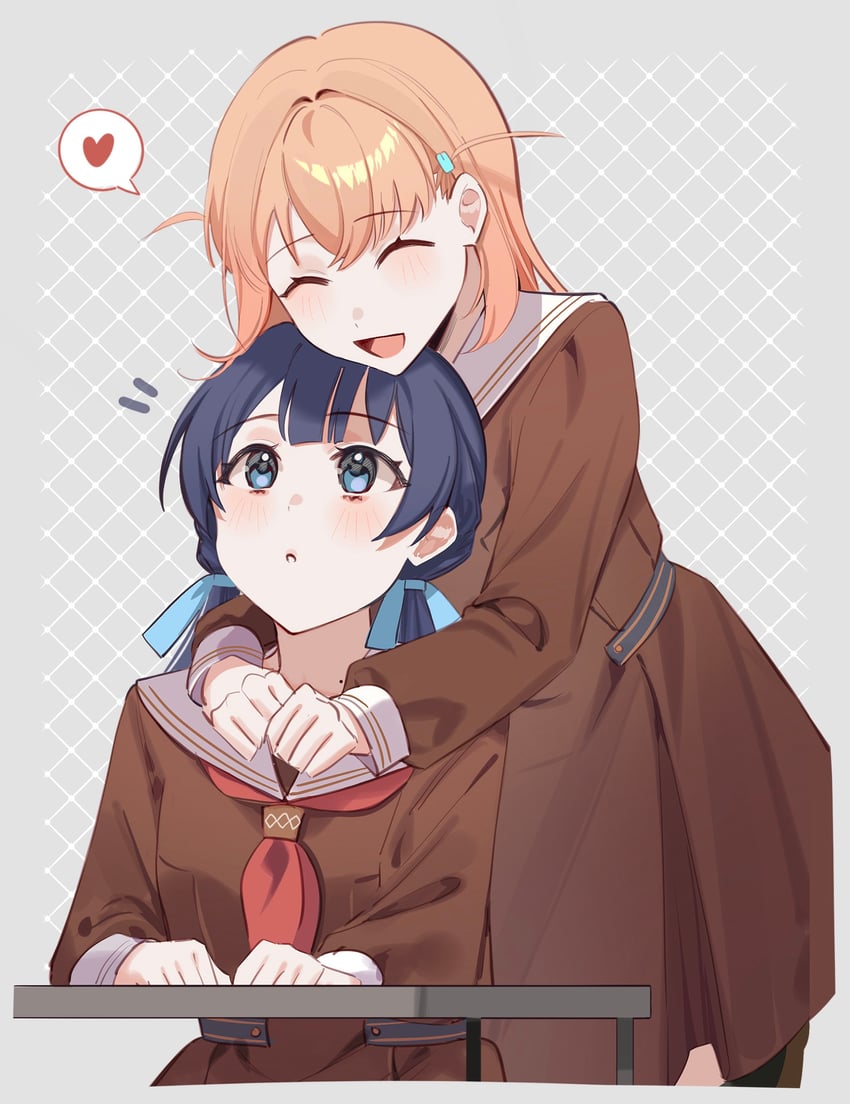 hinoshita kaho and murano sayaka (love live! and 1 more) drawn by dkou