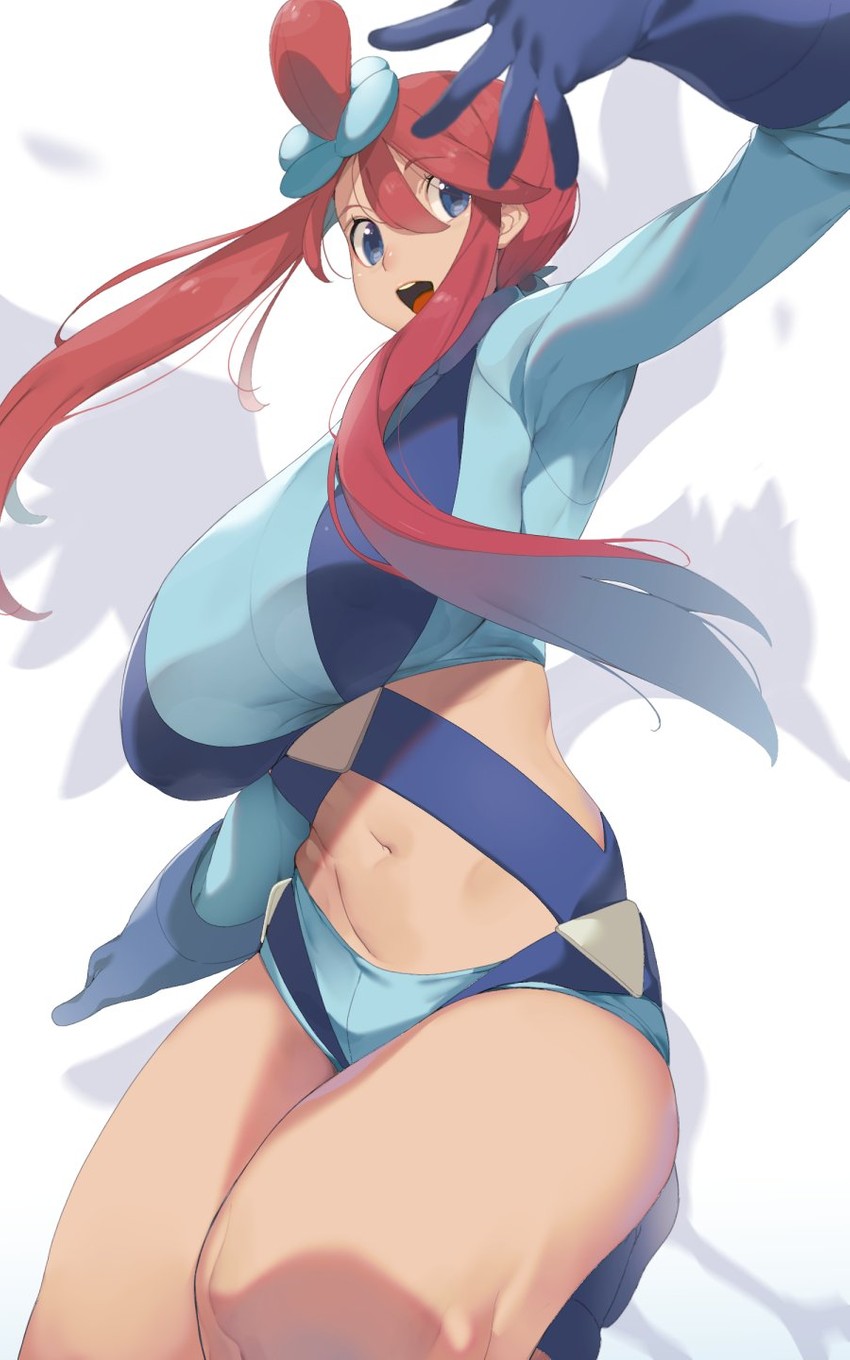 skyla (pokemon and 1 more) drawn by kamaboko_(ossann0125)