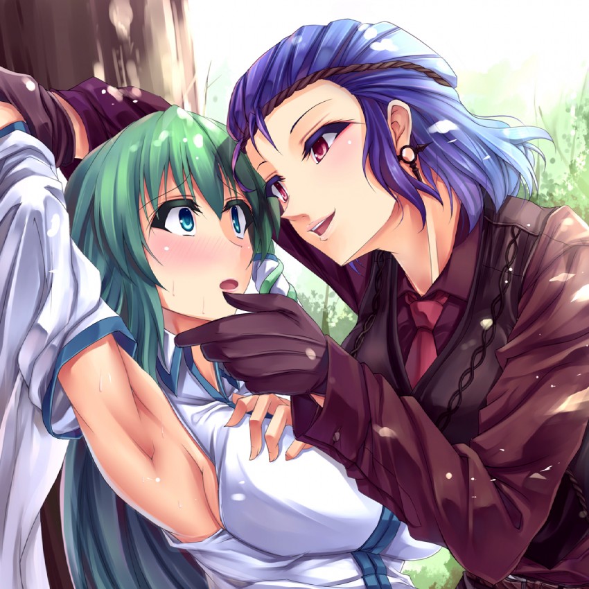 kochiya sanae and yasaka kanako (touhou) drawn by kinntarou