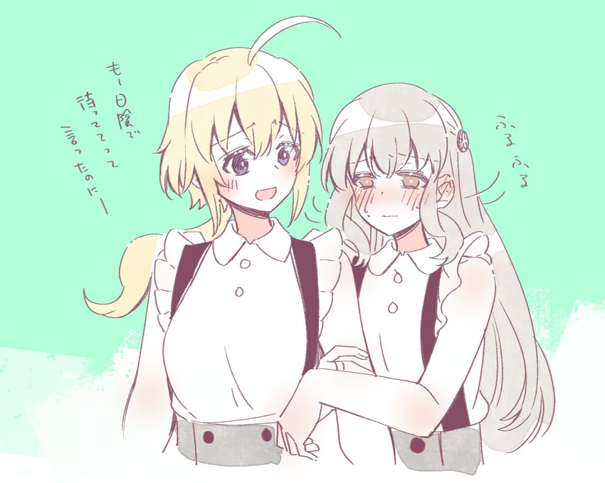 egawa kusumi and amano soraha (assault lily) drawn by sorato_(astllatte)