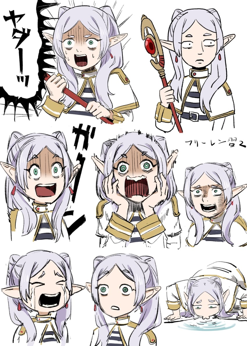 frieren (sousou no frieren and 1 more) drawn by 4shi
