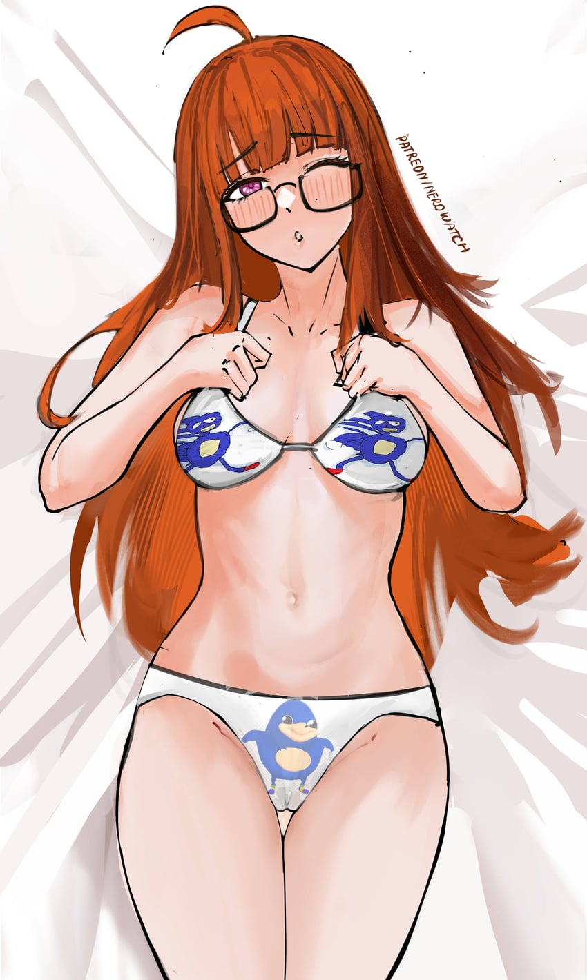 sakura futaba and sanic (persona and 2 more) drawn by nero_watch