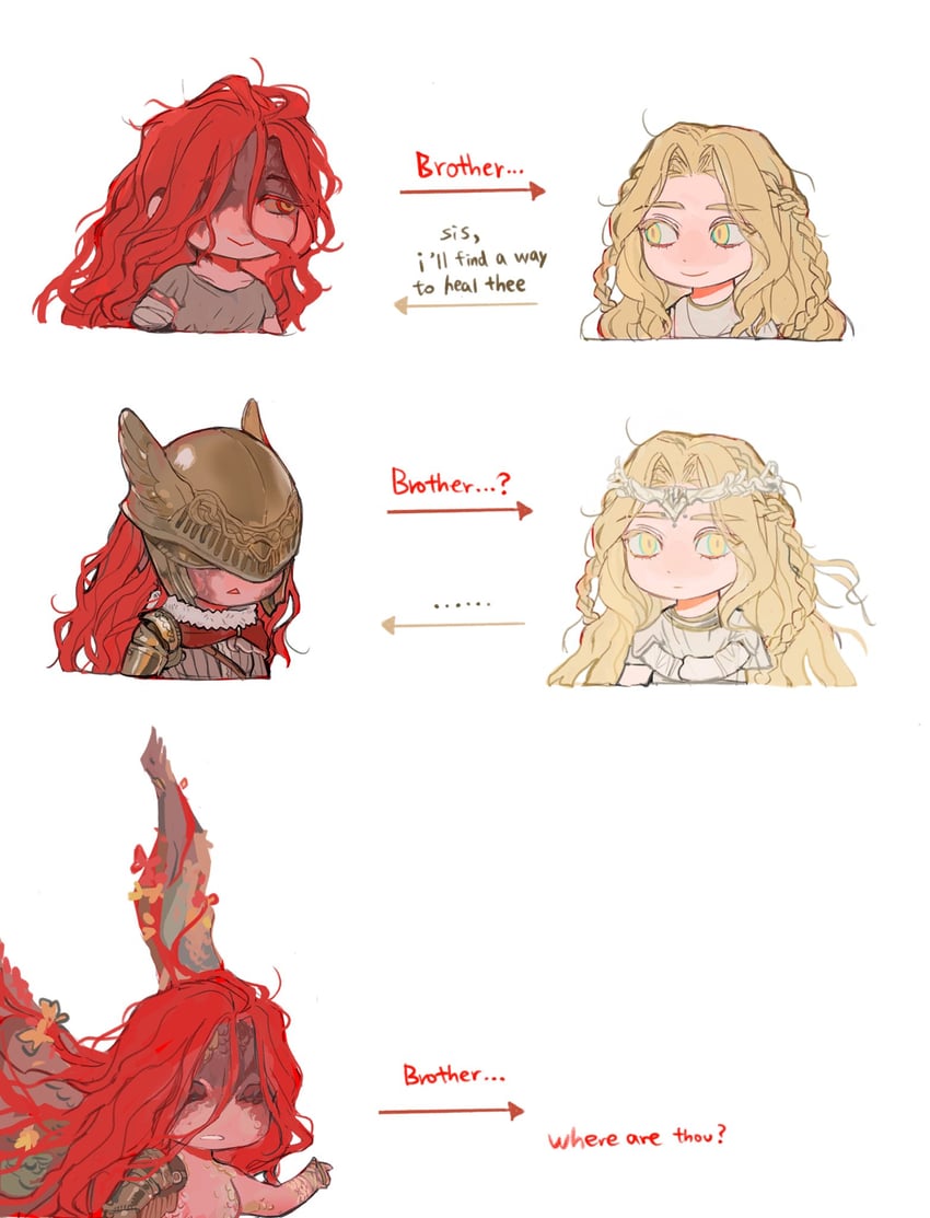malenia blade of miquella, miquella, and malenia goddess of rot (elden ring and 1 more) drawn by rimyzipel