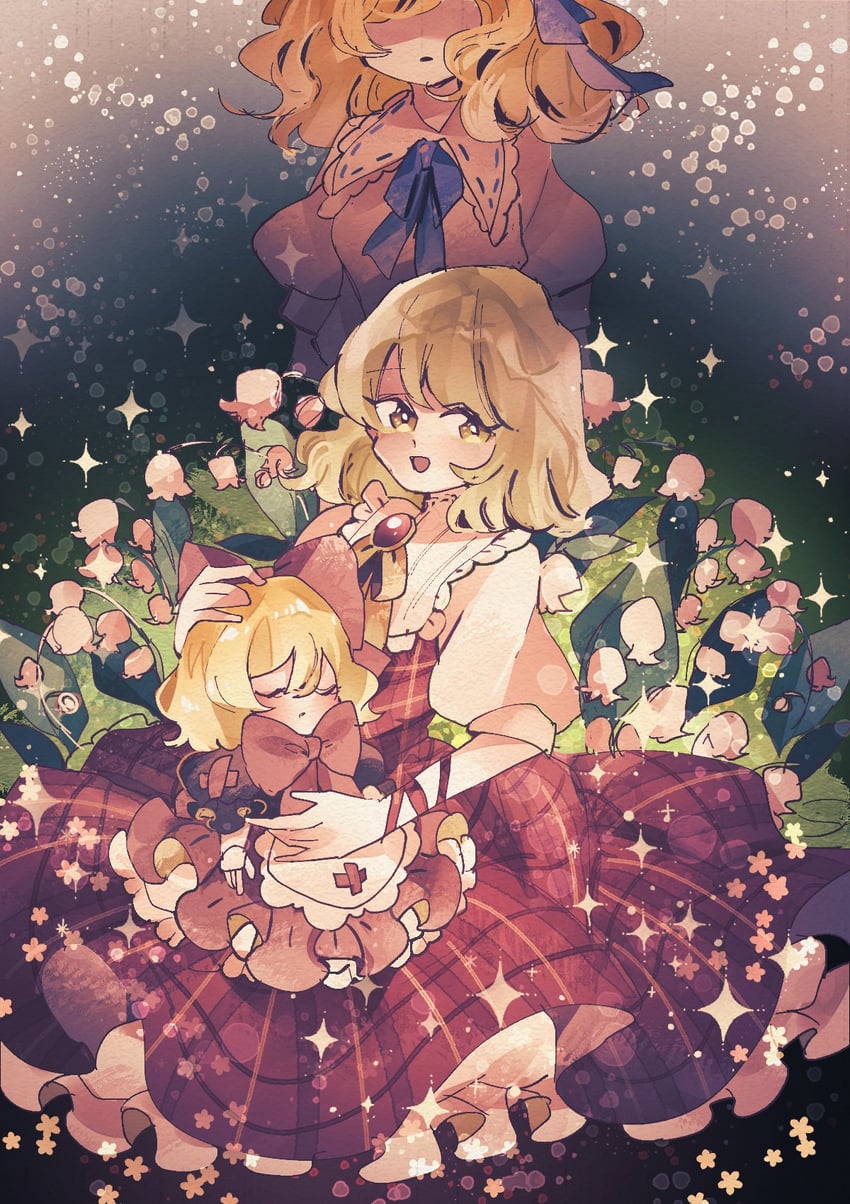 alice margatroid, kazami yuuka, and medicine melancholy (touhou) drawn by ratto_(mobilis_1870)