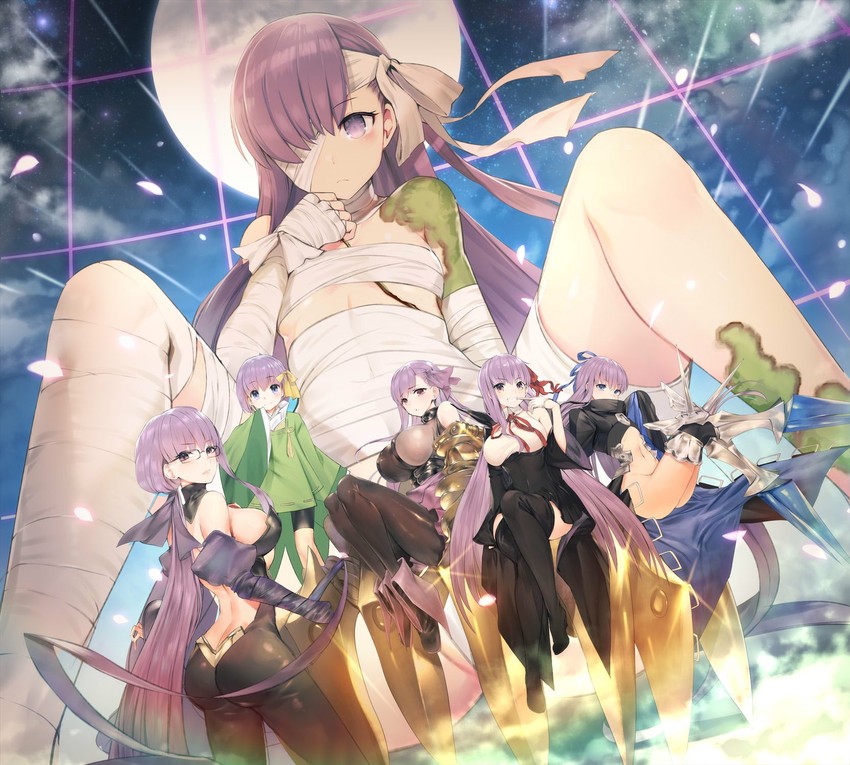 bb, meltryllis, passionlip, kingprotea, kazuradrop, and 1 more (fate and 4 more) drawn by teddypocky