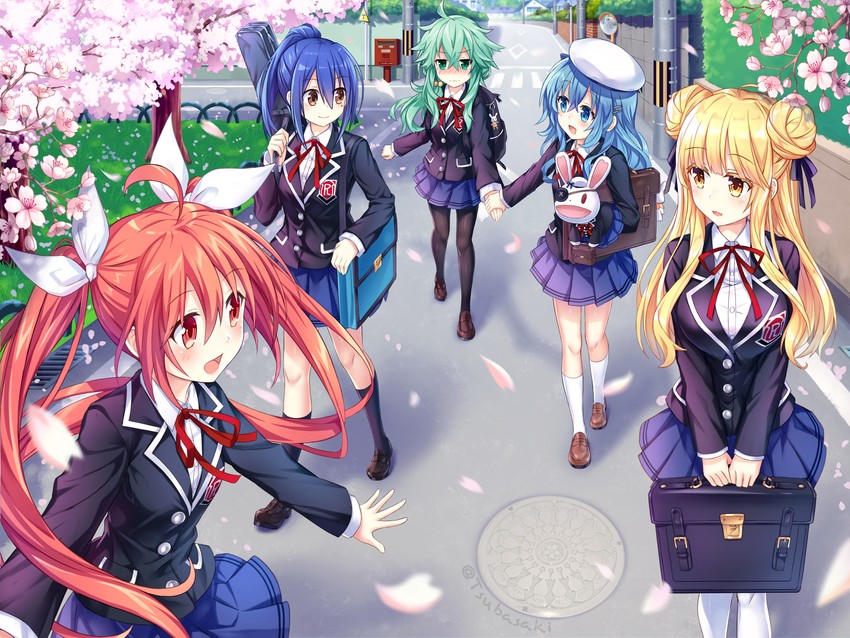 itsuka kotori, himekawa yoshino, yoshinon, hoshimiya mukuro, kyouno natsumi, and 1 more (date a live) drawn by tsubasaki