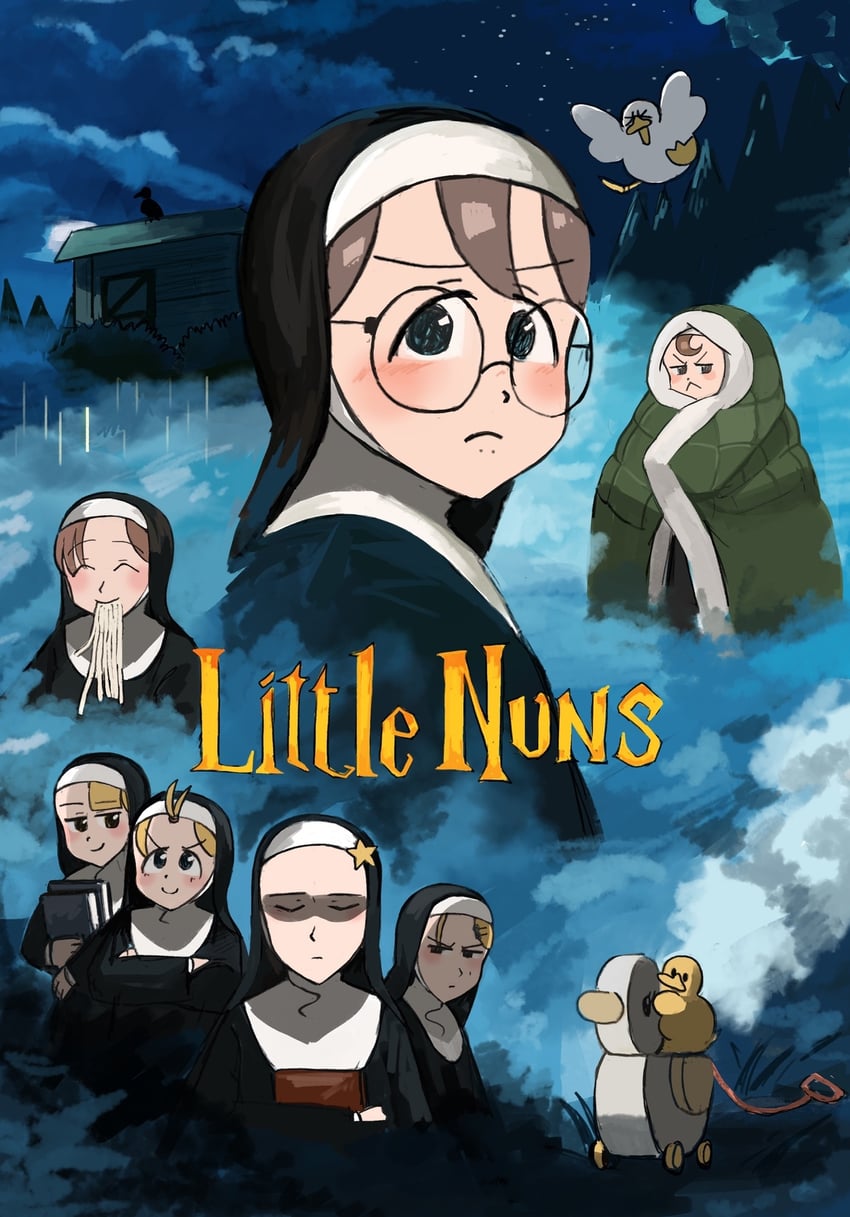 clumsy nun, froggy nun, spicy nun, strict nun, glasses nun, and 2 more (wizarding world and 3 more) drawn by diva_(hyxpk)