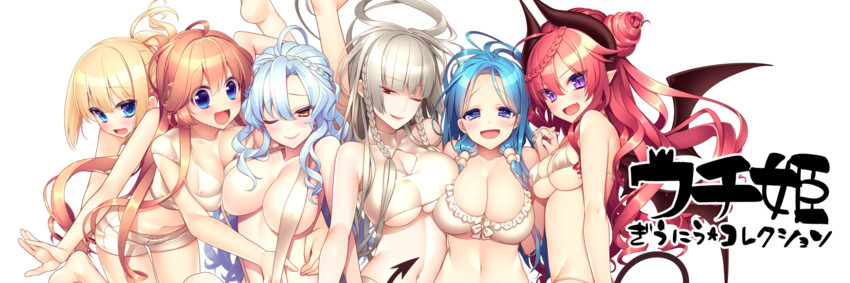 vivienne, morrigan rufei, and queen mary (uchi no hime-sama ga ichiban kawaii) drawn by giuniu