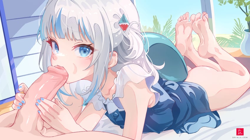 gawr gura (hololive and 1 more) drawn by dr-alu