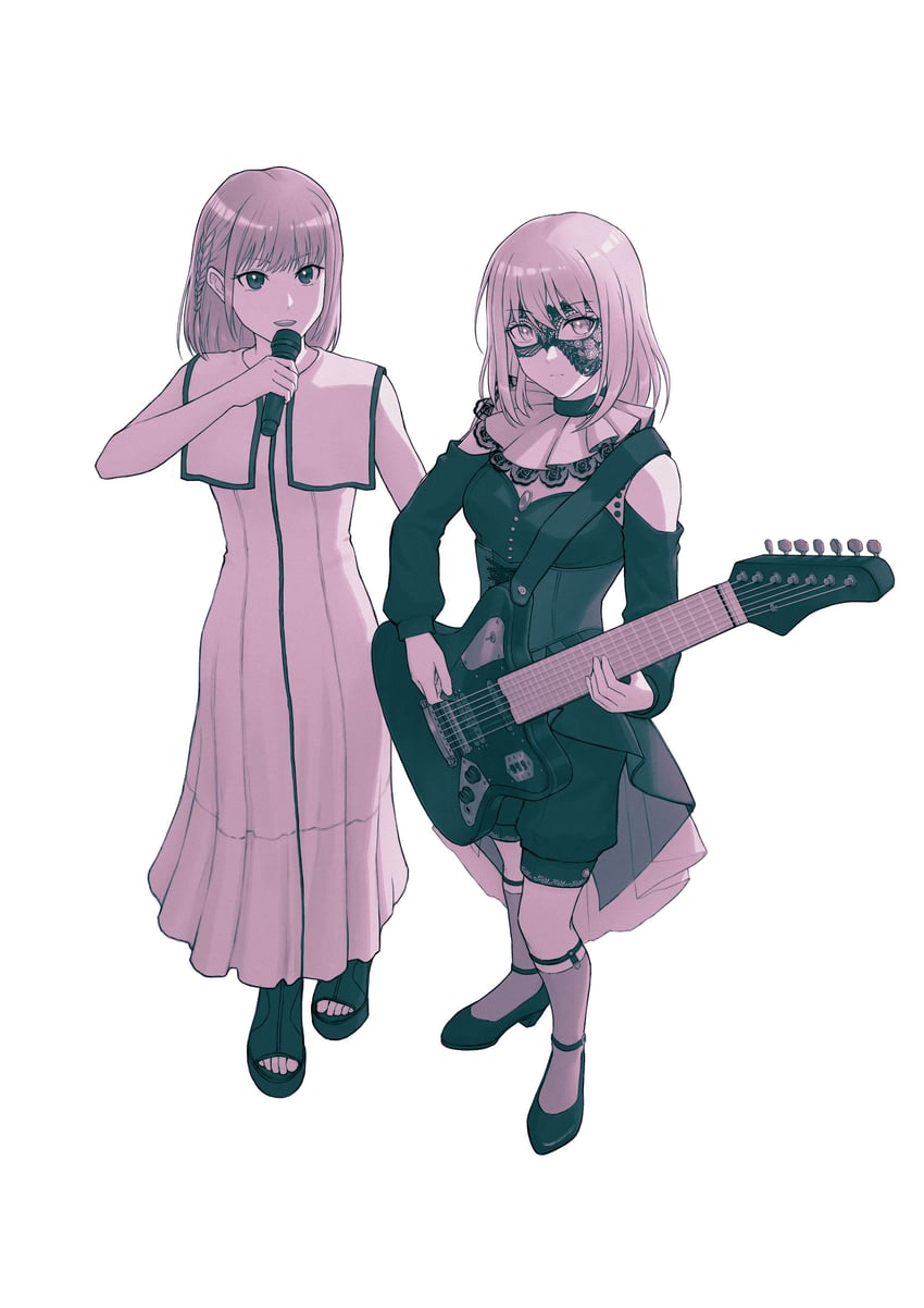 misumi uika, doloris, and sasaki rico (bang dream! and 1 more) drawn by qm_dvn