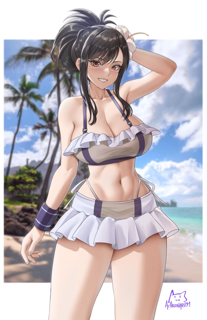 tifa lockhart (final fantasy and 3 more) drawn by achromaru